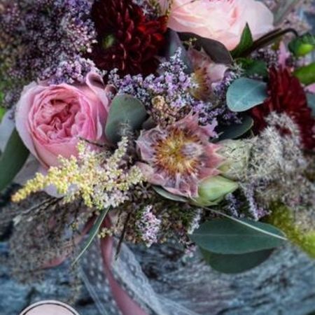 Brautstrauß mit Rosen in rosa